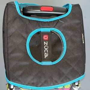 Zuca Black & Teal Blue seat cover for rolling case - used